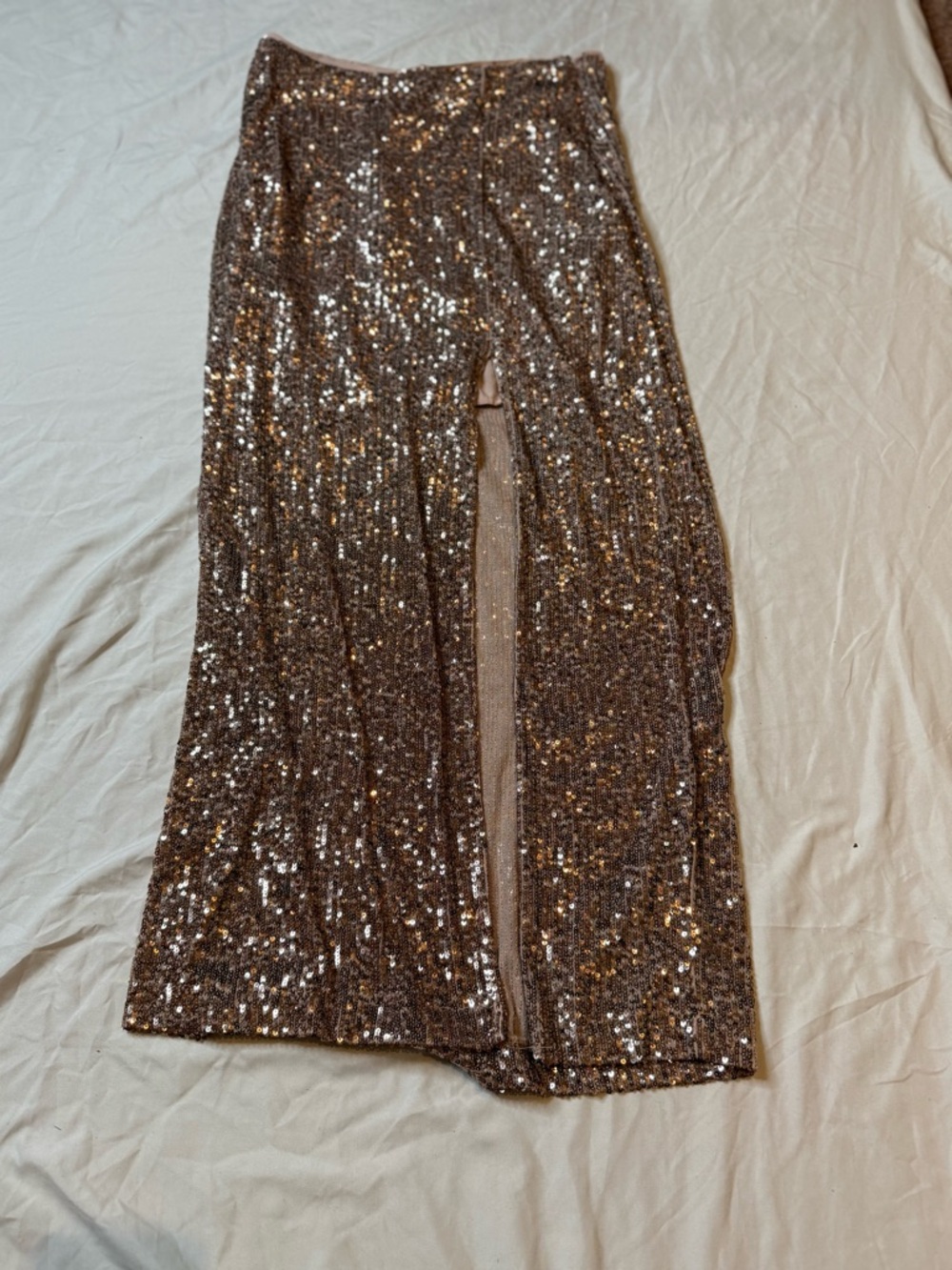 Free People Metallic Rose Sequin Maxi Skirt